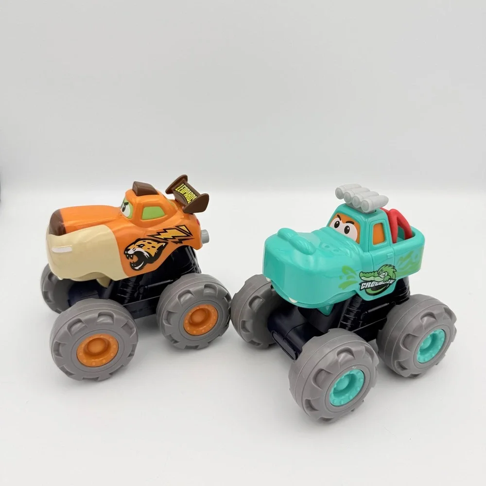 Monster Truck Toys Cheetah Crocodile Set Roaring Sounds Kids‎ Friction Push Pull